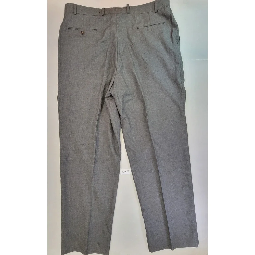 Lauren Ralph Lauren Men's Gray Super 100s Wool‎ Blend Dress Pants Size 40x32